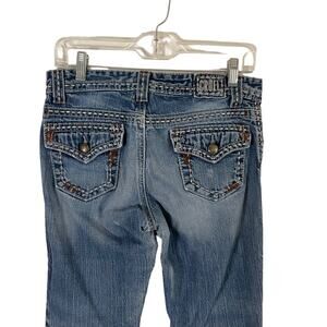 Cruel Girl Y2k Jeans 7 Tall Tabitha Straight Leg Long Flap Pocket Jeans Low Rise